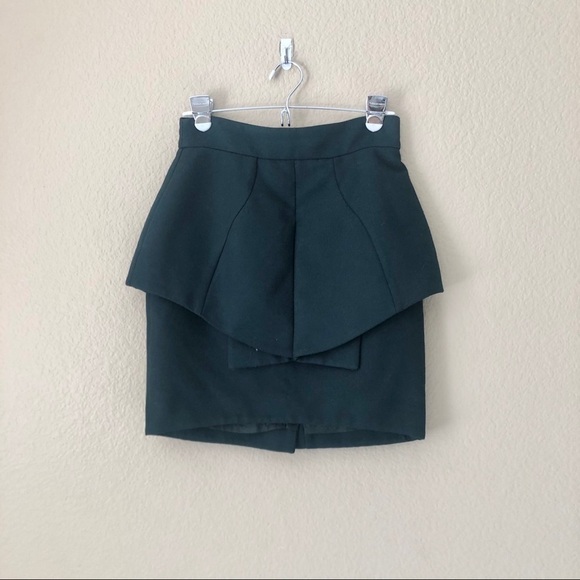 Cue forest green peplum skirt - Picture 1 of 5